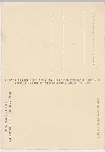 (58598) AK Passionsspiele Oberammergau, Christus Darsteller 1950