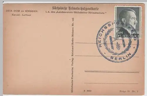 (58473) AK Meißen, Dom, Kanzel Lettner, 1942