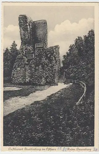 (58444) AK Stecklenberg im Ostharz, Ruine Lauenburg, vor 1945