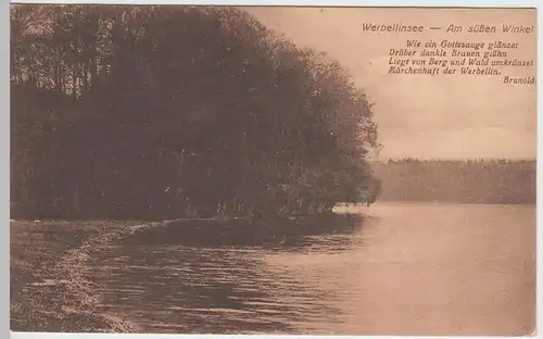 (58435) AK Werbellinsee, Am Süßen Winkel, 1925