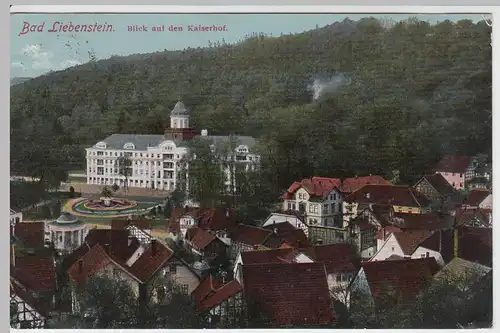 (58411) AK Bad Liebenstein, Blick auf den Kaiserhof, 1924