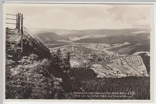 (58393) Foto AK Oberhof, Blick v.d. Hohen Möst auf Oberschönau, vor 1945