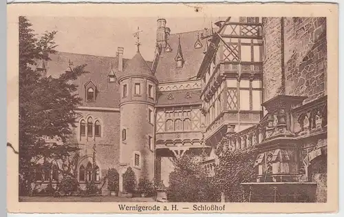 (58385) AK Wernigerode, Schlosshof, 1927