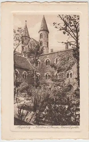 (58381) AK Magdeburg, Kloster und Frauen-Konventsgarten, vor 1945