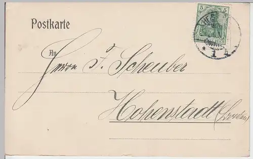 (58330) Postkarte DR v. A. Braun & Co., Stempel Heidelberg 1909