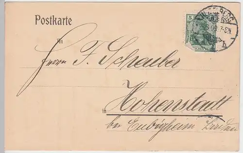 (58329) Postkarte DR v. A. Braun & Co., Stempel Heidelberg 1909