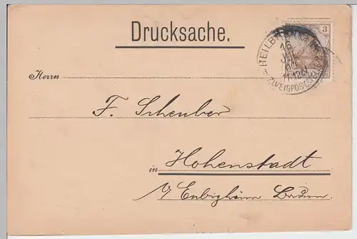 (58324) Postkarte DR v. Seifenfabrik Heilbronner & Cie, Stempel Heilbronn 1904