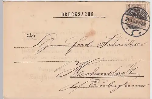 (58275) Postkarte DR v. P.J. Landfried, Stempel Heidelberg 1903