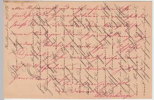 (58043) Ganzsache, Württemberg, Stempel Stuttgart 1886