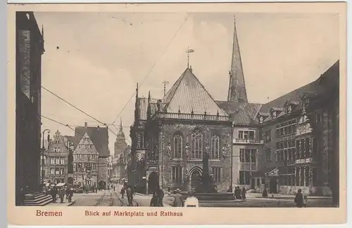 (57975) AK Bremen, Marktplatz, Rathaus, Feldpost 1915