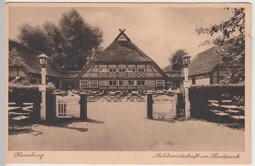 (57967) AK Hamburg, Milchwirtschaft am Stadtpark, vor 1945