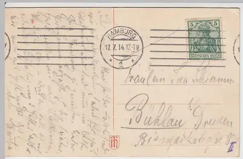 (57965) AK Hamburg, Elbbrücke 1914