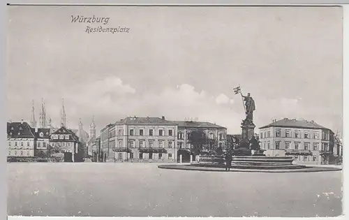 (57850) AK Würzburg, Residenzplatz, um 1907