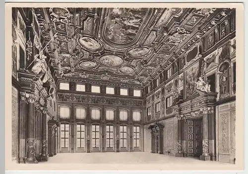 (57843) Foto AK Augsburg, Rathaus, Goldener Saal 1953