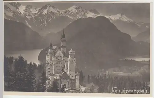 (57797) Foto AK Hohenschwangau, Schloss Neuschwanstein, vor 1945
