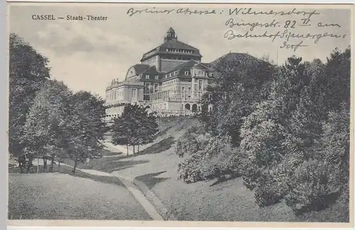 (57750) AK Kassel, Staatstheater, bis 1926