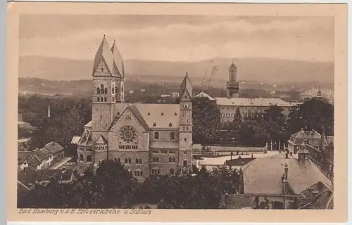 (57661) AK Bad Homburg vor der Höhe, Schloss, Erlöserkirche, vor 1945