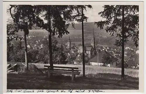 (57631) Foto AK Nagold, Panorama, Johanneskirche 1943