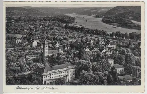 (57566) AK Rhöndorf, Stadtansicht, St. Mariä Heimsuchung, Mütterheim 1937