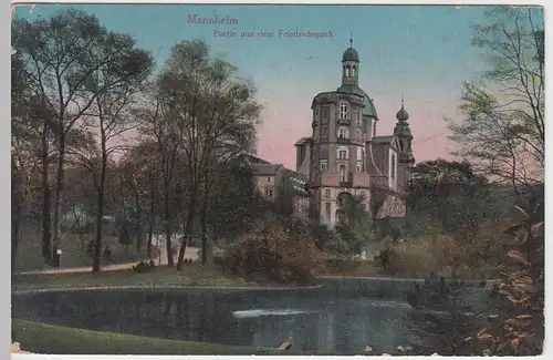 (57543) AK Mannheim, Partie aus dem Friedrichspark, Feldpost 1915