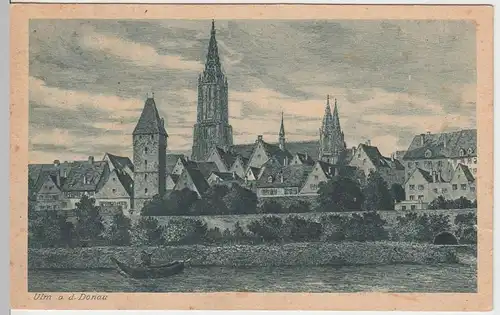 (57537) Künstler AK J. Marschall, Ulm, Donau, Stadtansicht, Münster 1926