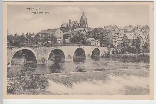(57483) AK Wetzlar, Alte Lahnbrücke, Dom, Feldpost 1916