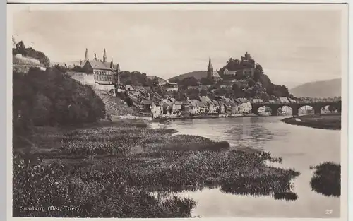 (57462) Foto AK Saarburg, Stadtansicht, Burg 1934