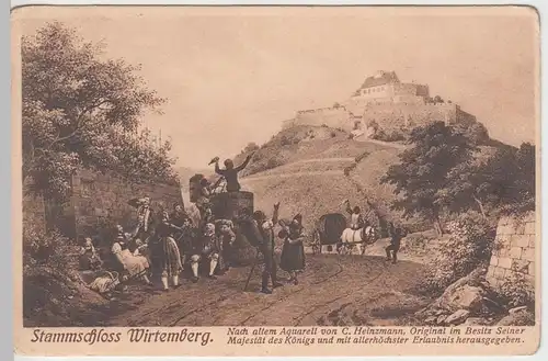 (57444) AK Gemälde, C. Heinzmann, Rotenberg, Burg Wirtemberg, bis 1918