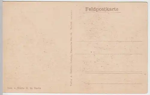 (57381) AK Pont-Faverger, 1. WK, zerstörte Häuser, Feldpostkarte 1914-18