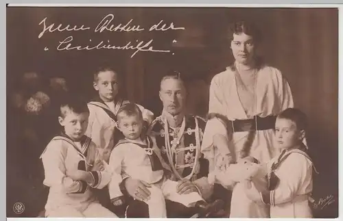 (57346) Foto AK Wilhelm von Preußen und Familie, um 1914