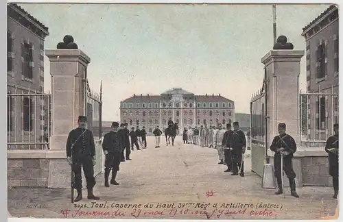 (57330) AK Militaria, Toul, Kaserne, 39. Art. Reg., Soldaten 1910