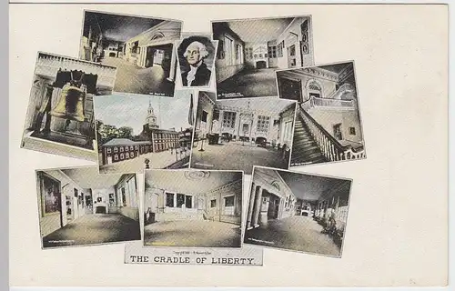 (57326) AK Philadelphia, Pennsylvania, Cradle of Liberty, Mehrbild, um 1900