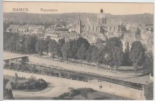 (57305) AK Namur, Stadtansicht mit Kathedrale, Feldpost 1914-18