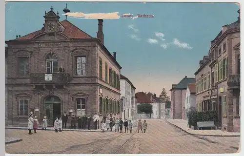 (57299) AK Morhange, Mörchingen, Lothringen, Rathaus, Feldpost 1918