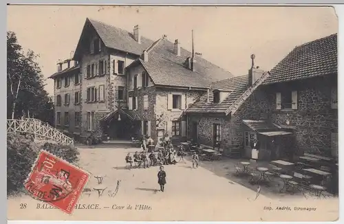 (57286) AK Elsässer Belchen, Ballon d'Alsace, Cour de l'Hotel 1913