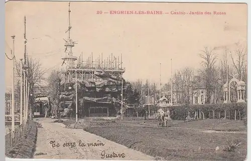 (57276) AK Enghien-les-Bains, Casino, Rosengarten 1904