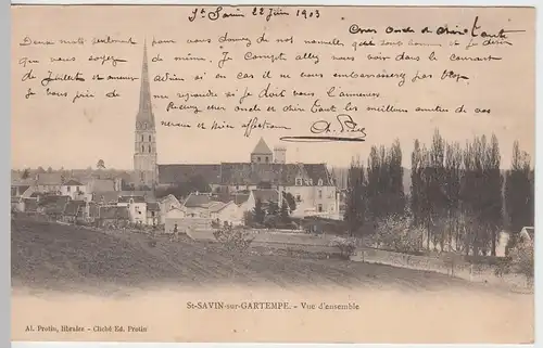 (57264) AK Saint-Savin-sur-Gartempe, Abteikirche, Eglise 1903