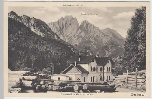 (57182) AK Weng im Gesäuse, Bahnstation Gstatterboden 1914