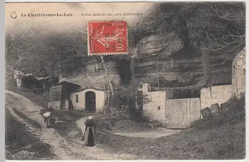 (57151) AK La Chartre-sur-le-Loir, Höhlen, Caves dans le roc 1908