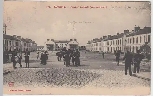 (57137) AK Militaria, Lorient, Kaserne, Soldaten, Quartier Frébault 1907