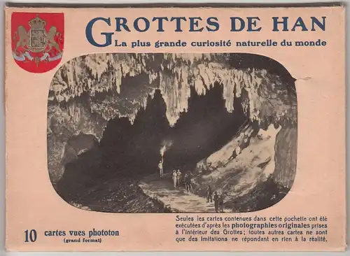 (57116) AK Rochefort, Grotte de Han, Mappe mit 10 Karten vor 1945
