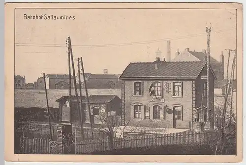 (57061) AK Sallaumines, Bahnhof, vor 1945
