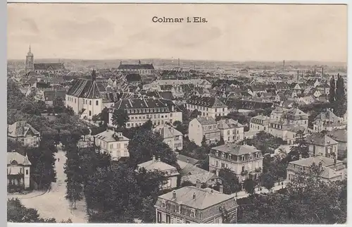 (57058) AK Colmar, Elsass, Panorama, Martinsmünster, Feldpost 1915