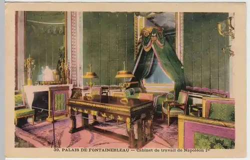 (57045) AK Chateaux de Fontainebleau, Cabinet de Travail de Napoléon I.