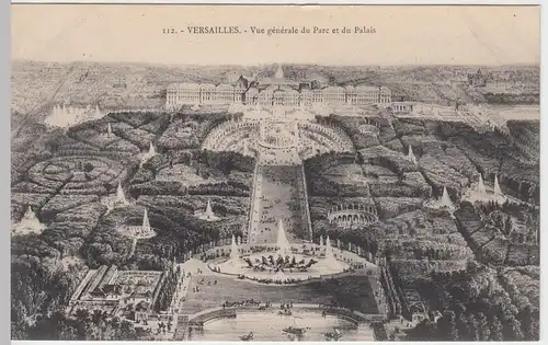 (56978) AK Versailles, Vue générale du Parc et du Palais, vor 1945