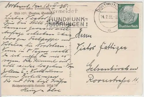 (56920) AK Breslau, Sandinsel, 1935