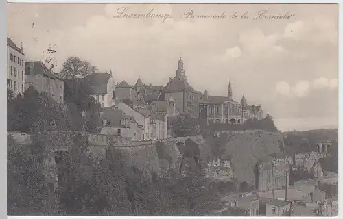 (56887) AK Luxemburg, Promenade de la Corniche, 1911