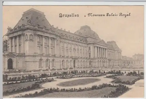 (56860) AK Brüssel, Bruxelles, Nouveau Palais Royal, Feldpost 1915