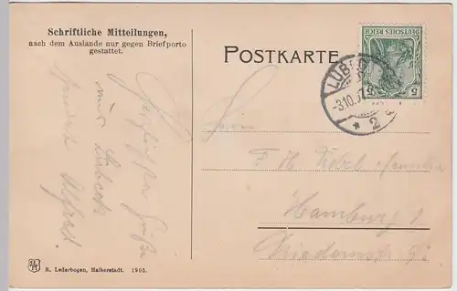 (56798) AK Lübeck, Rathaustreppe, 1905, gel. 1907