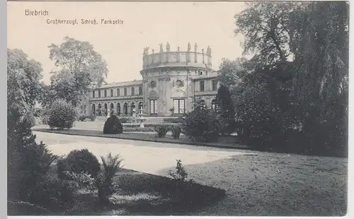 (56745) AK Biebrich am Rhein, Schloss, Parkseite, vor 1945